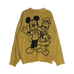 mickey mouse zip-up knit