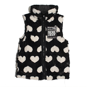 heart fleece vest