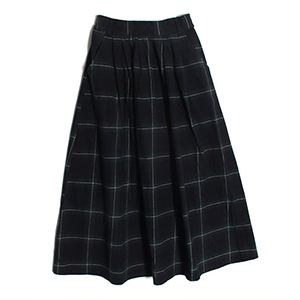 maxi check skirt